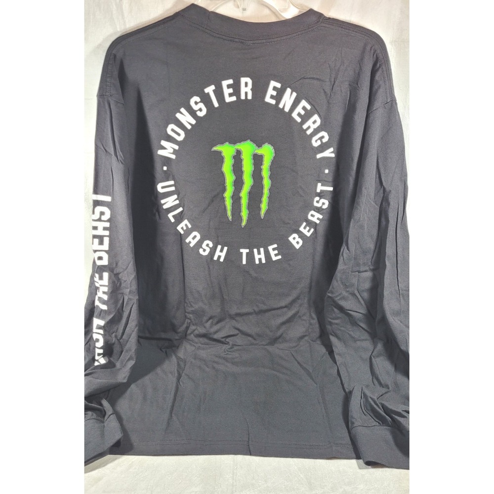 Monster Energy Drink Men's Unleash the Beast Long Sleeve T-Shirt - Black - 2XL